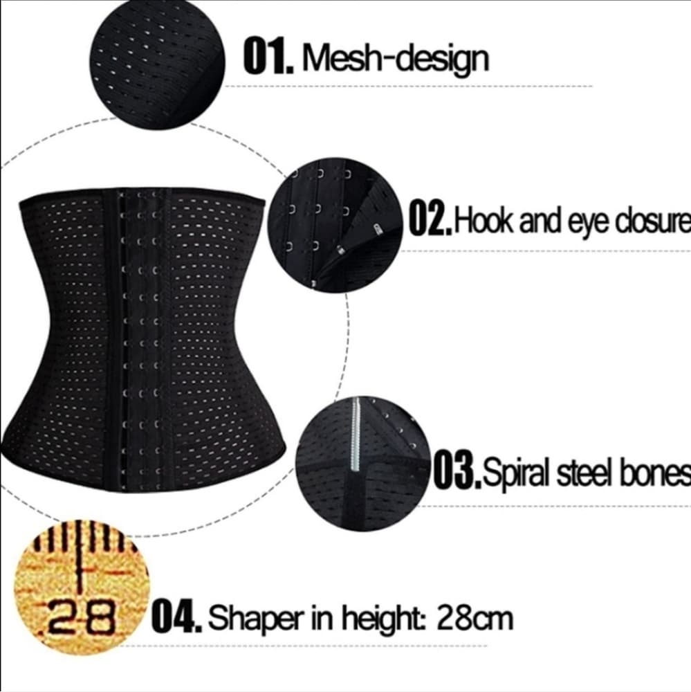🔥SALE🔥 Black Breathable Shapewear Waist Trainer - Thumbnail 3