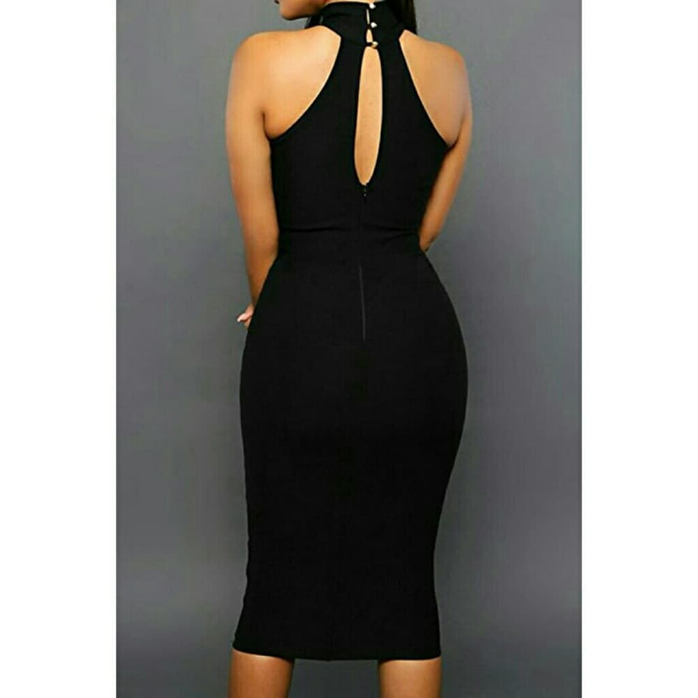 Black Beauty Peep Hole Dress - Thumbnail 2