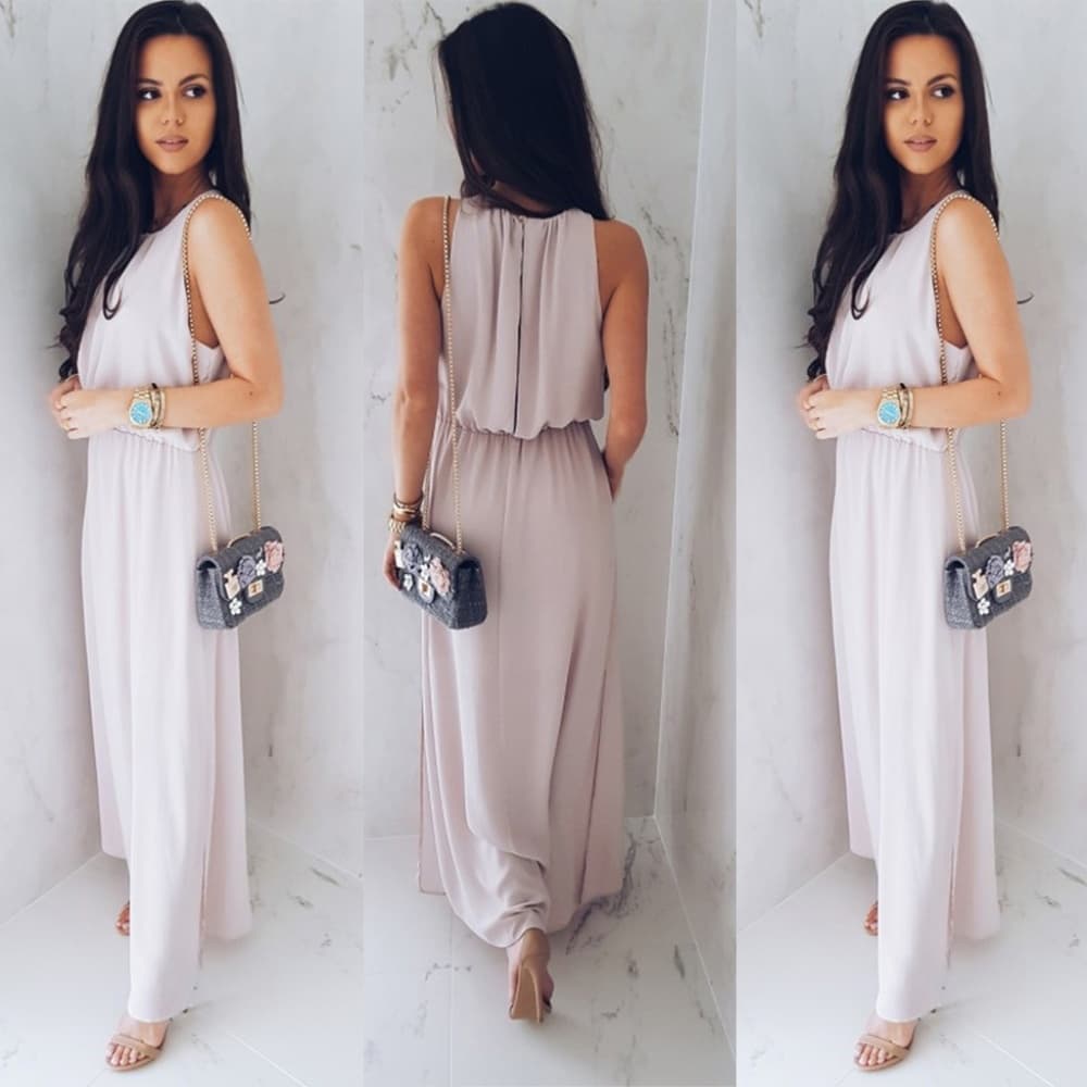 Cream Tn Boho Beauty Long Dress - Thumbnail 2