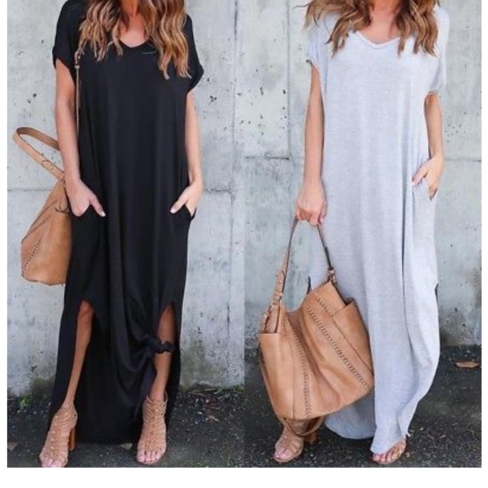Long T-shirt Dress - Thumbnail 5