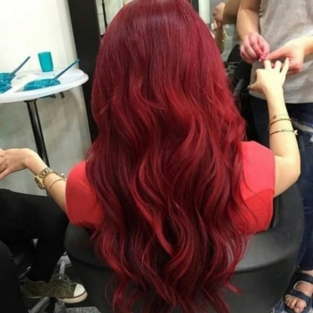 Red Beauty Full Head clip in Extension - Thumbnail 4