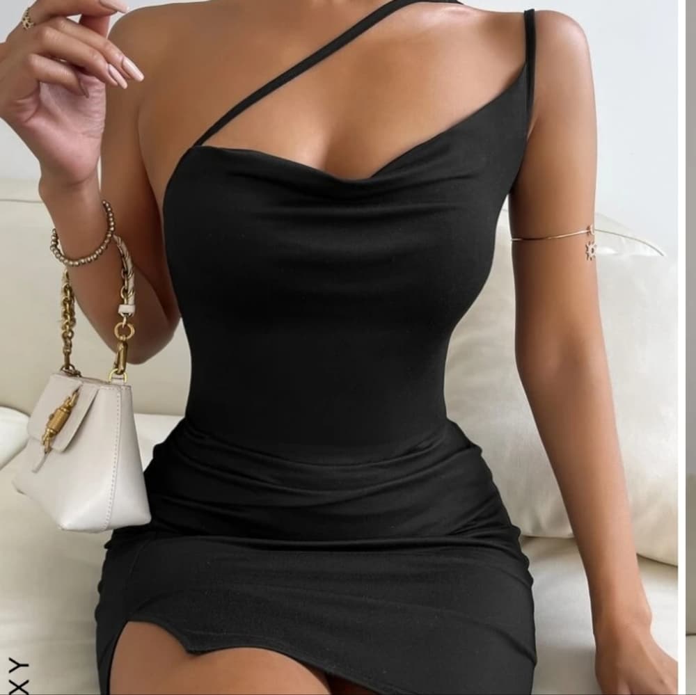 Black Sexy Dress - Thumbnail 4