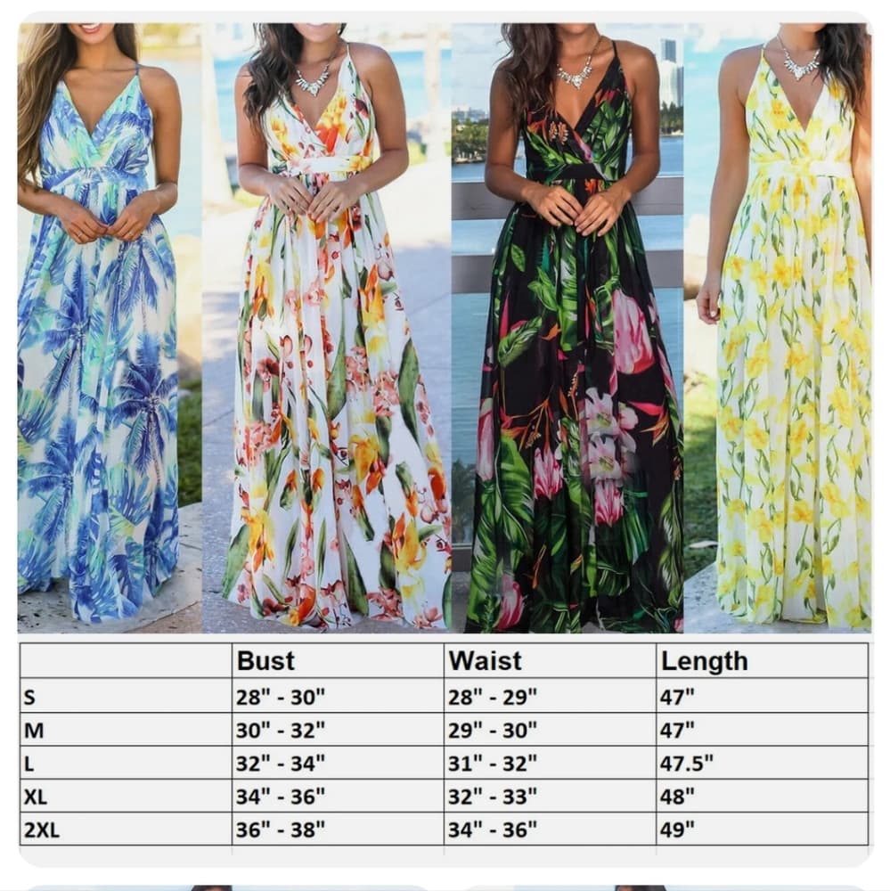 Women Ladies Boho Floral Maxi Dress Cocktail Party Evening Summer Beach Sundress - Thumbnail 5