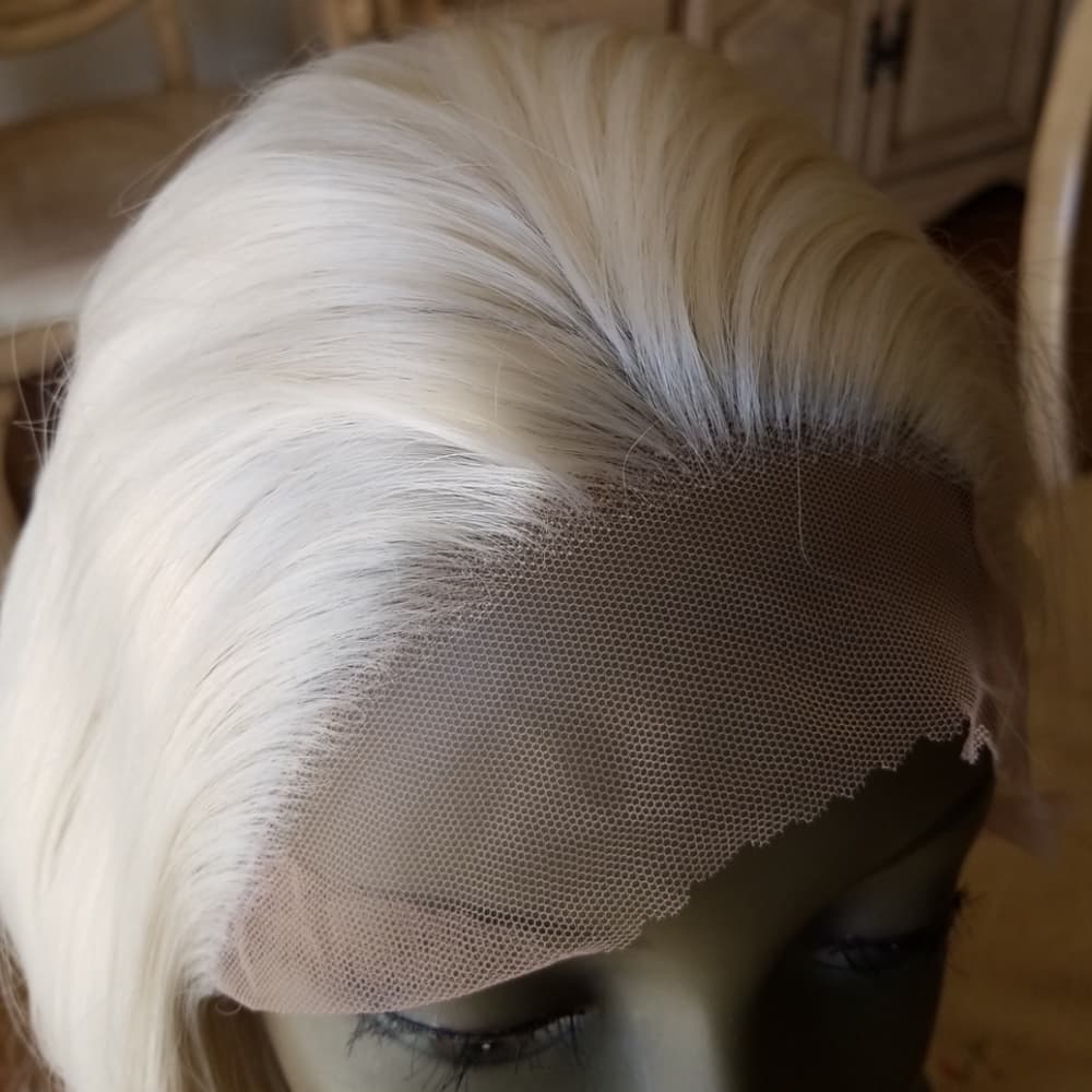 Platinum Bleach Blonde Lace Front Wig 22-24 inches - Thumbnail 3
