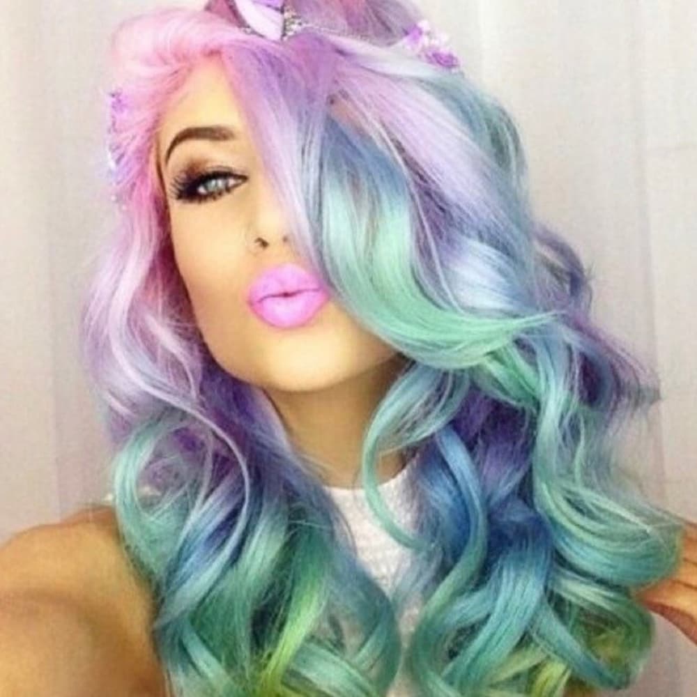 Rainbow Beauty Lace Front Wig - Thumbnail 15
