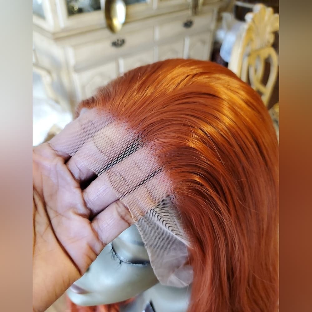 Copper Beautiful Lace Front Wig - Thumbnail 2