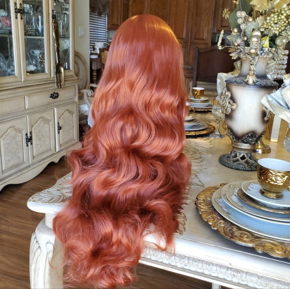 Copper Beautiful Lace Front Wig - Thumbnail 4