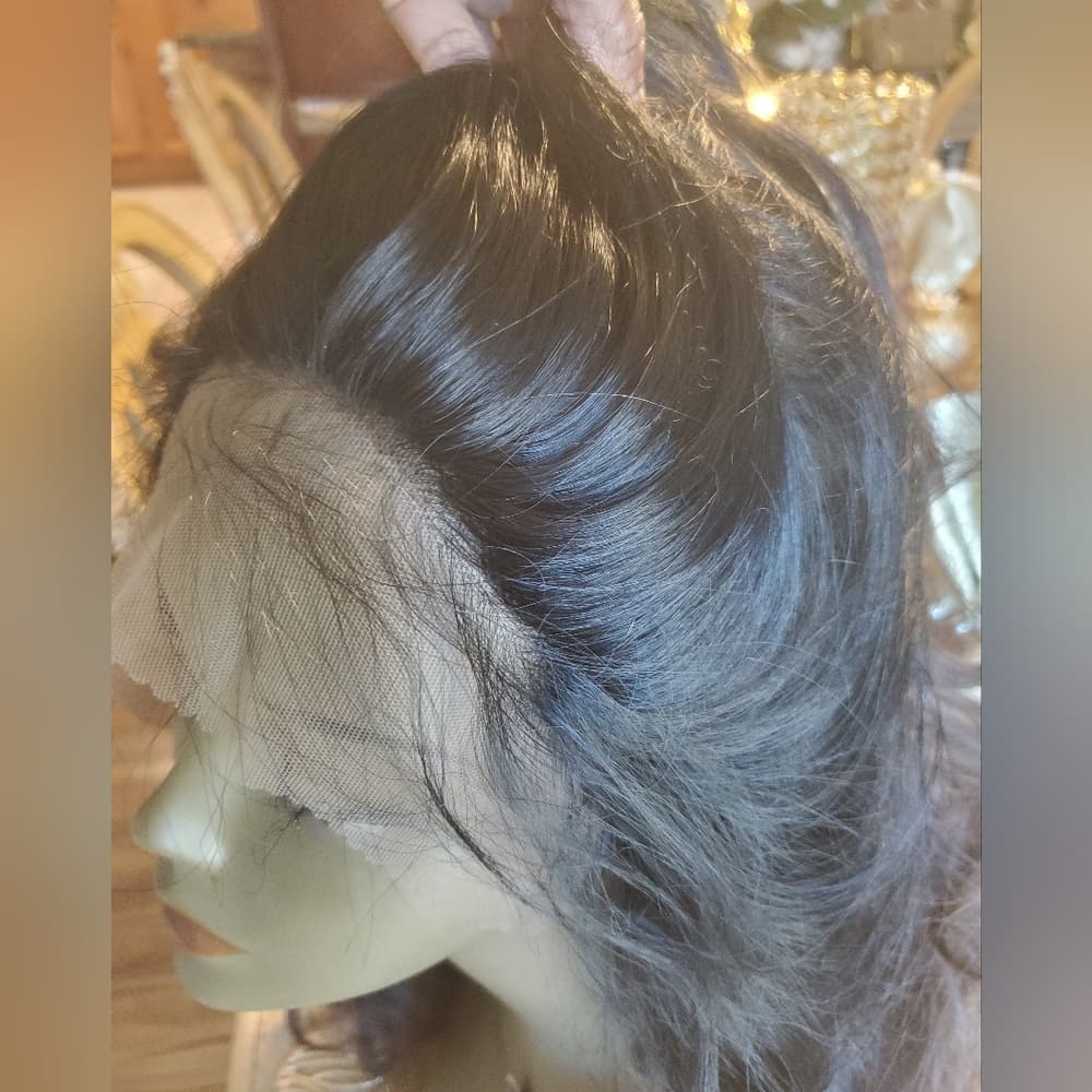 Black Brown #1b/30 Lace Front Wig - Thumbnail 3