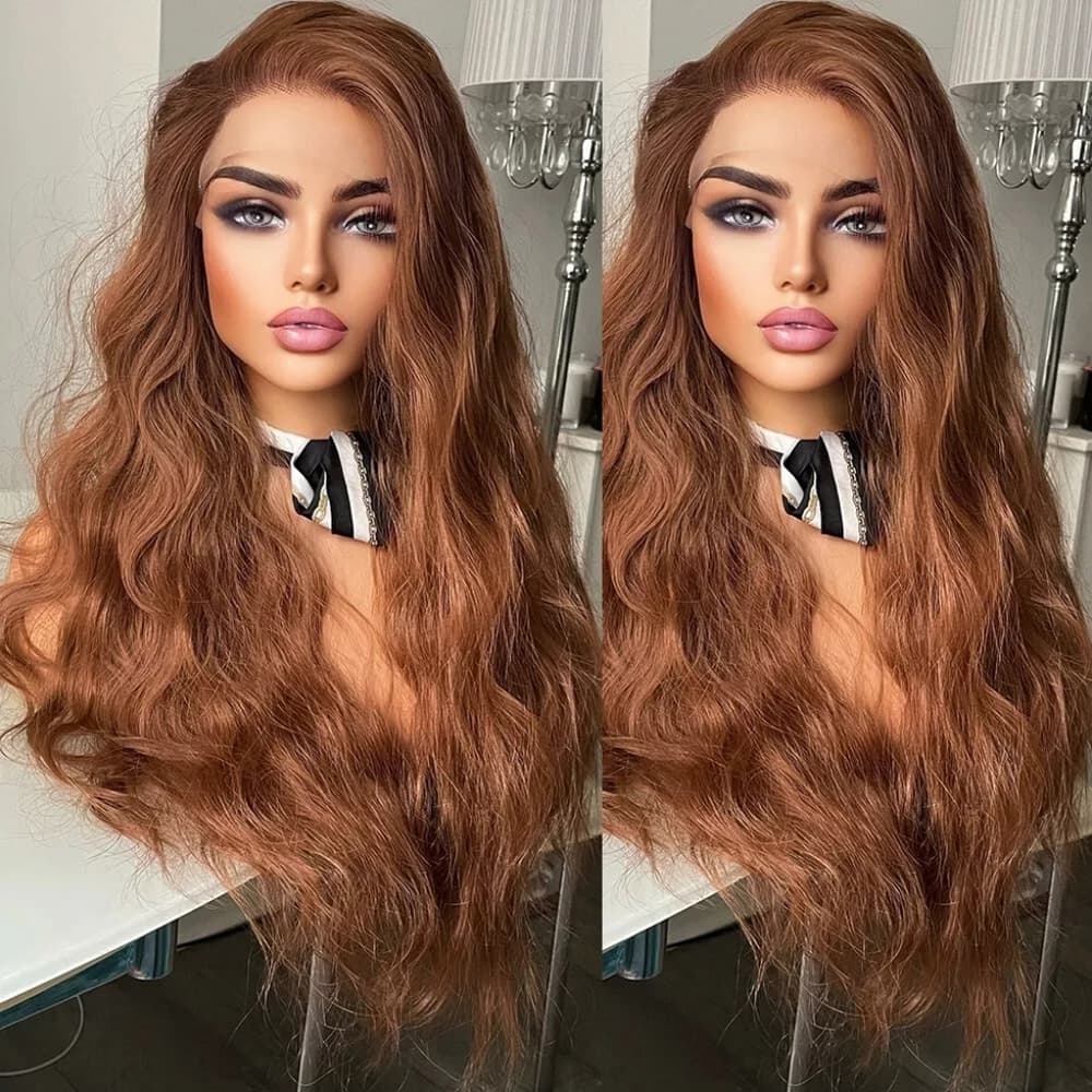 Brown Wavy Beautiful Lace Front Wig - Thumbnail 3