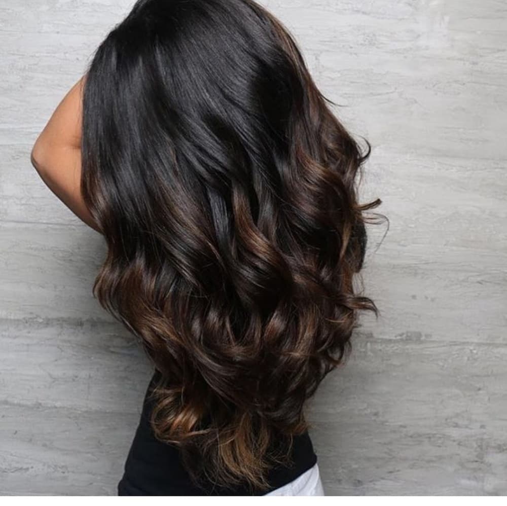 Black Brown #1b/30 Lace Front Wig - Thumbnail 14