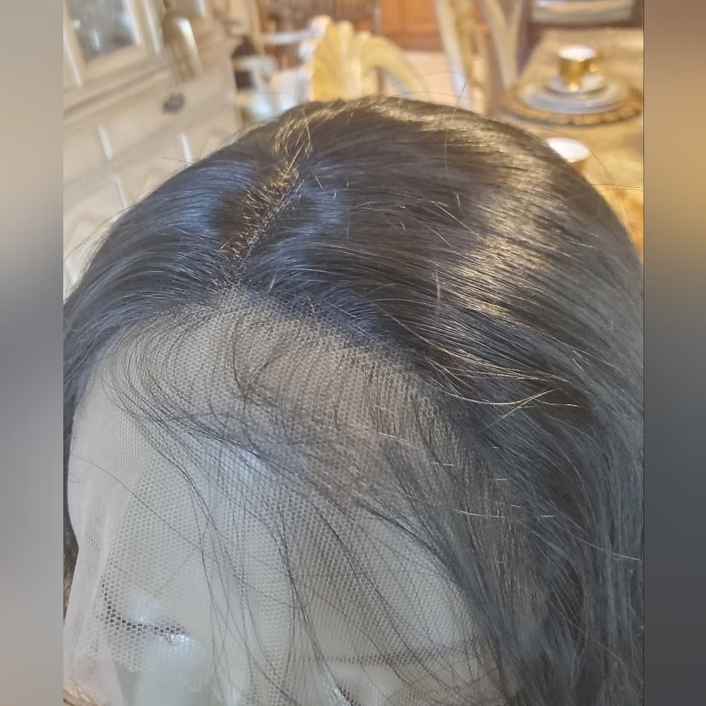 Black Brown #1b/30 Lace Front Wig - Thumbnail 7
