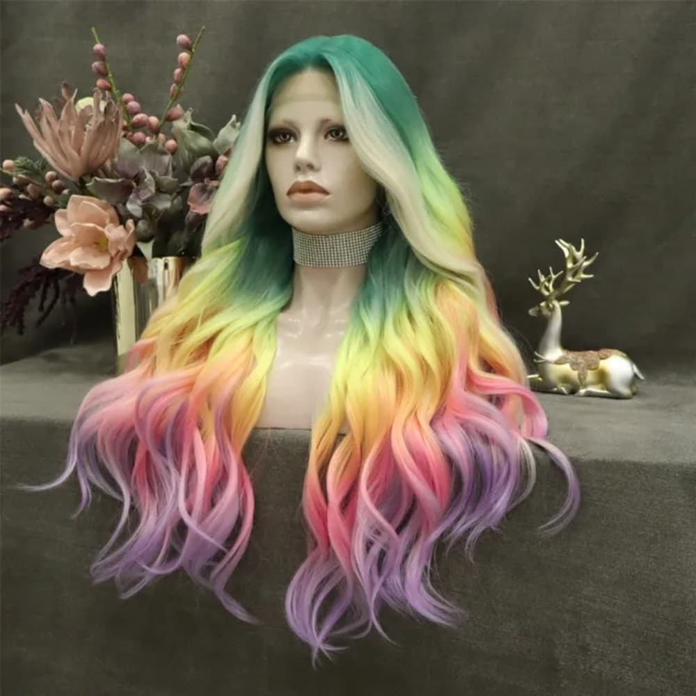 Rainbow Beautiful Lace Front Wig - Thumbnail 2