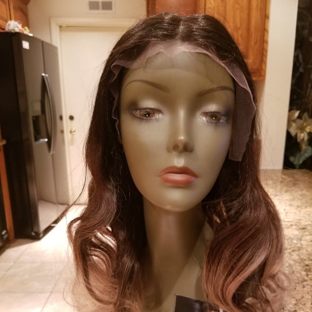 Bodywave Beauty Lace Front Wig #1b/4/27 18 inches! - Thumbnail 6