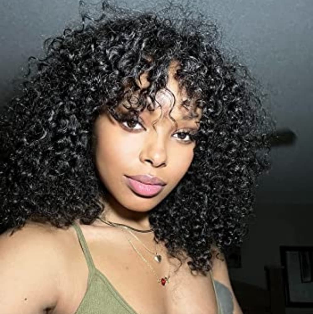 Black Human Hair Wig - Thumbnail 2