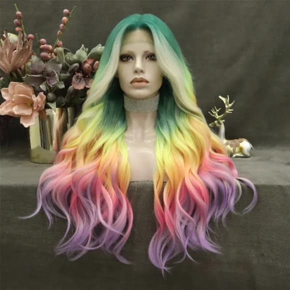 Rainbow Beautiful Lace Front Wig - Thumbnail 5