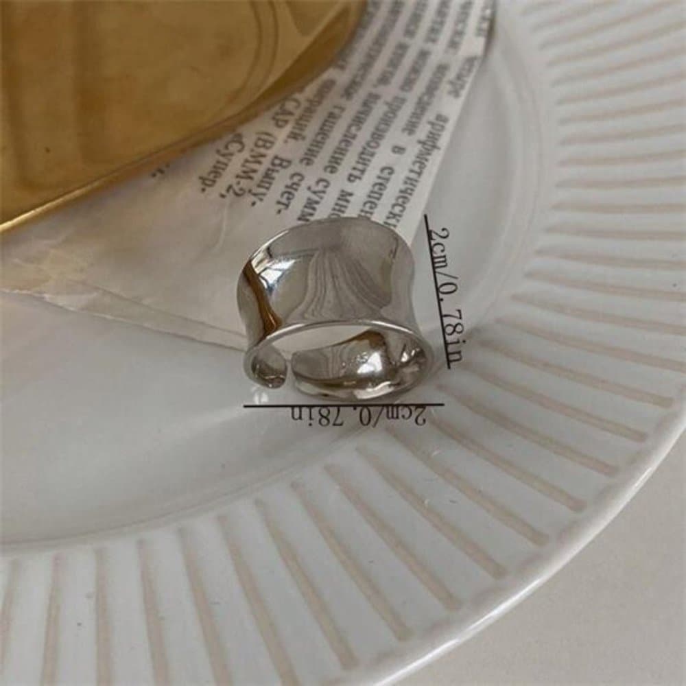 Vintage Fashion Personality Concave Convex Design Creative Index Finger Ring - Thumbnail 4