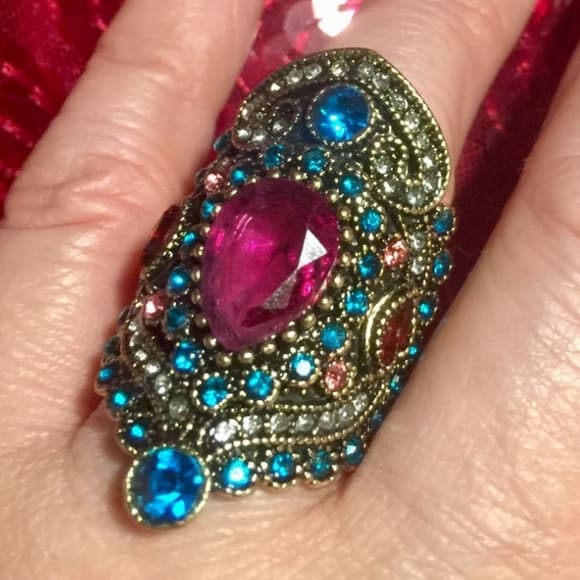 Turkish Sapphire Mosaic Ring - Thumbnail 4