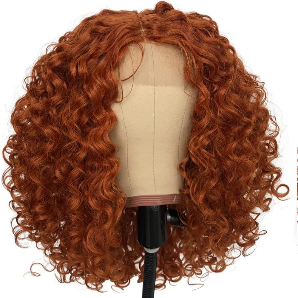 Ginger Copper Curly Red Beauty Lace Front Wig - Thumbnail 4