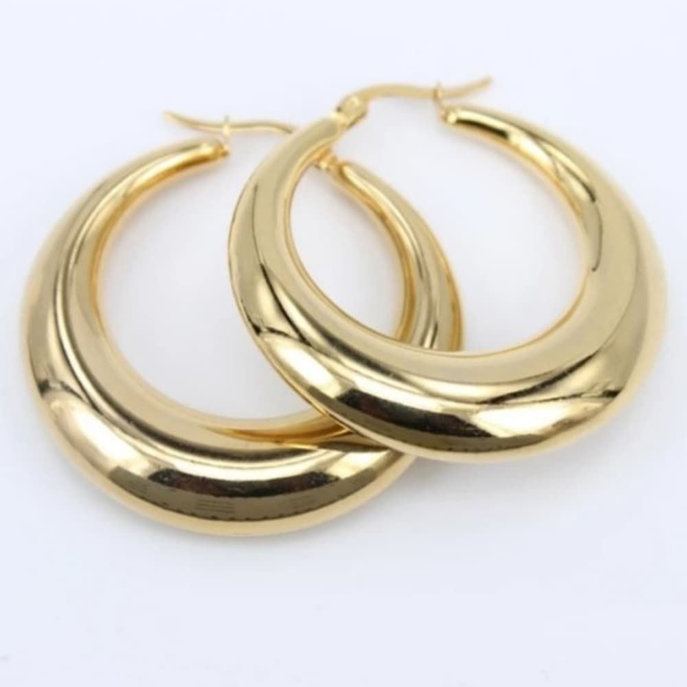 Beautiful 18K Yellow Gold Earrings - Thumbnail 3
