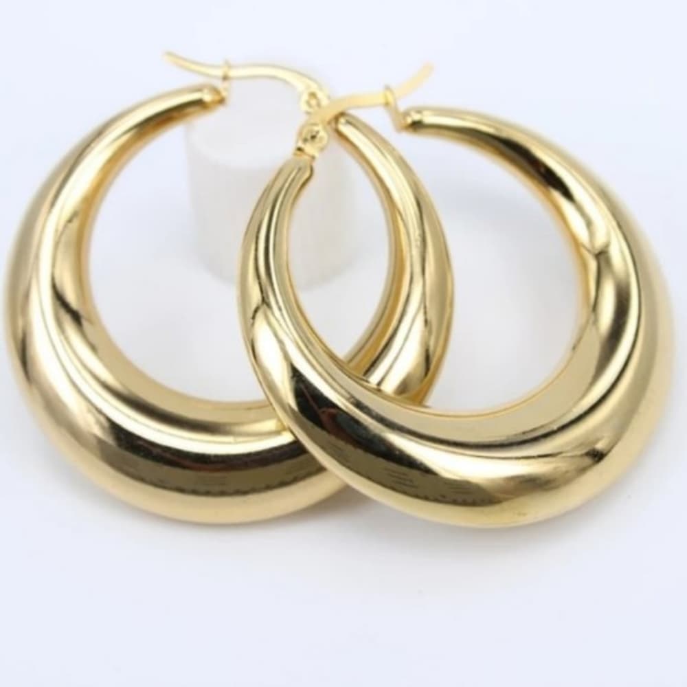 Beautiful 18K Yellow Gold Earrings - Thumbnail 9