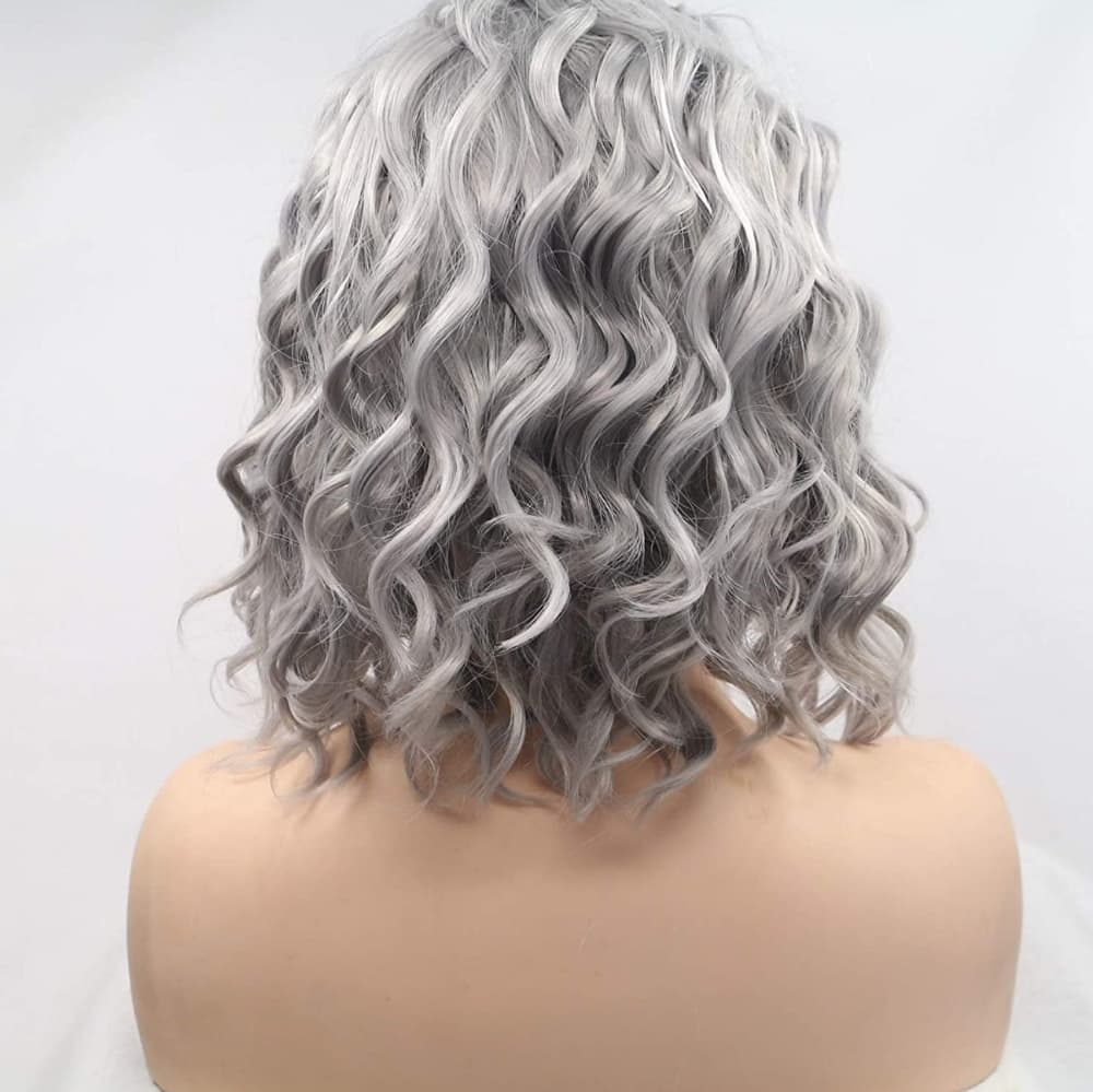 Silver Gray Beauty Lace Front Wig - Thumbnail 6