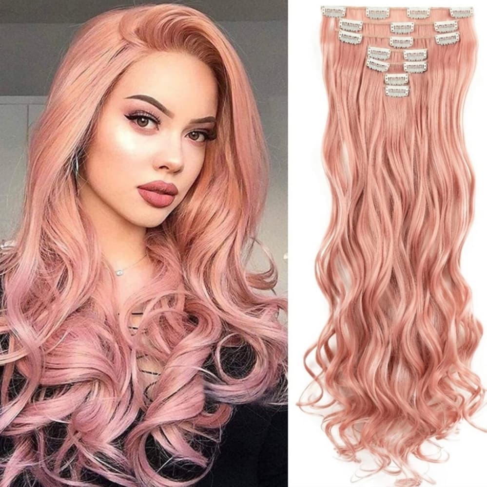Pink Full Head clip in Extension - Thumbnail 3