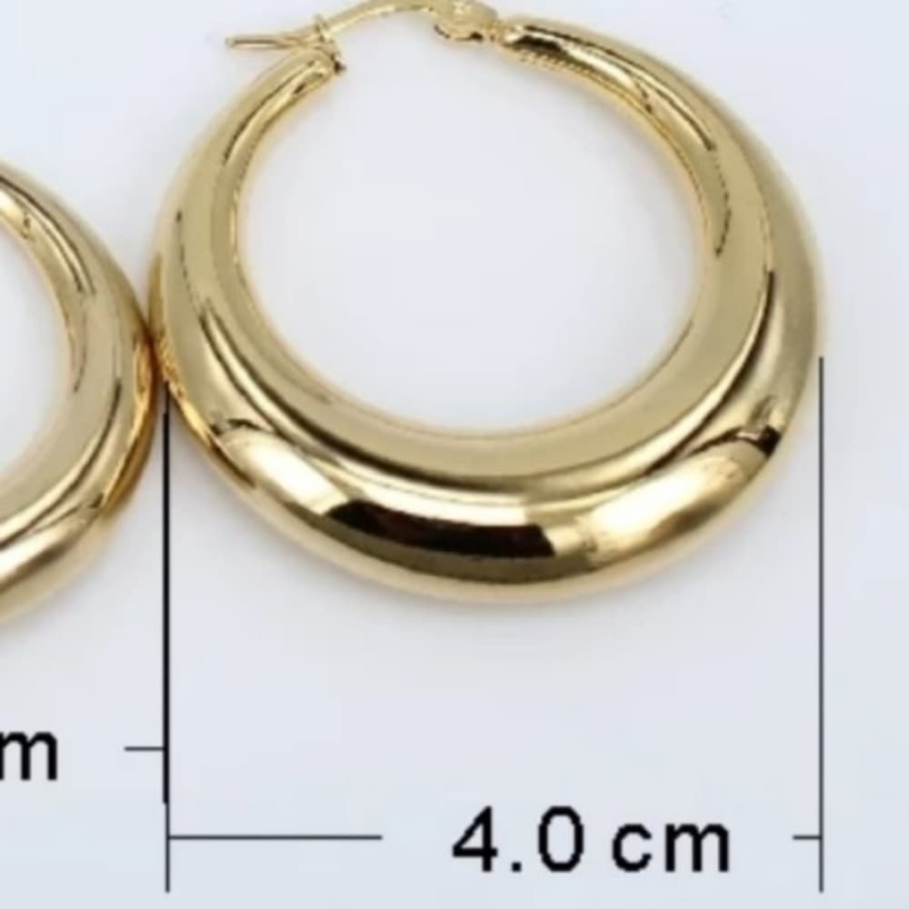 Beautiful 18K Yellow Gold Earrings - Thumbnail 7