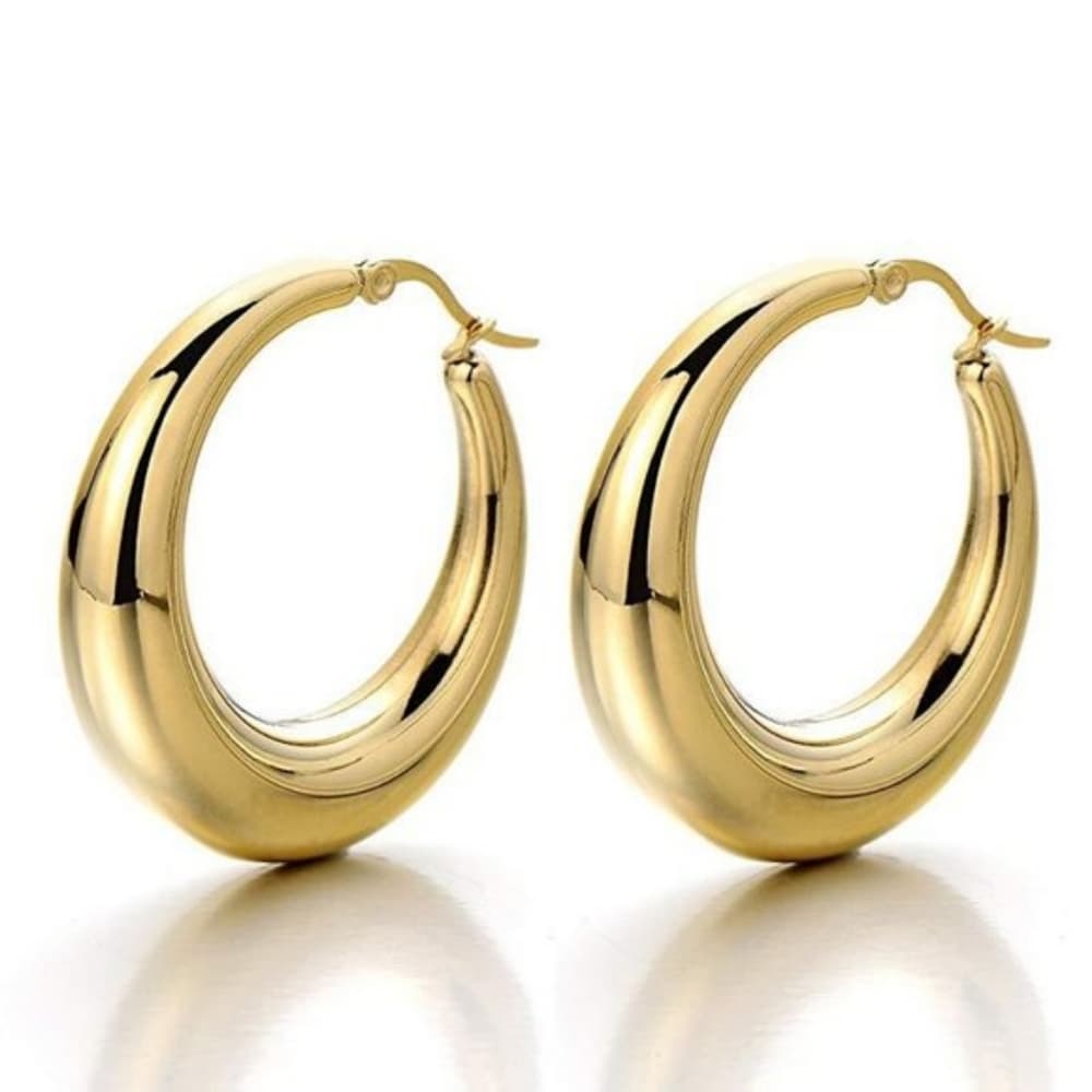 Beautiful 18K Yellow Gold Earrings - Thumbnail 6