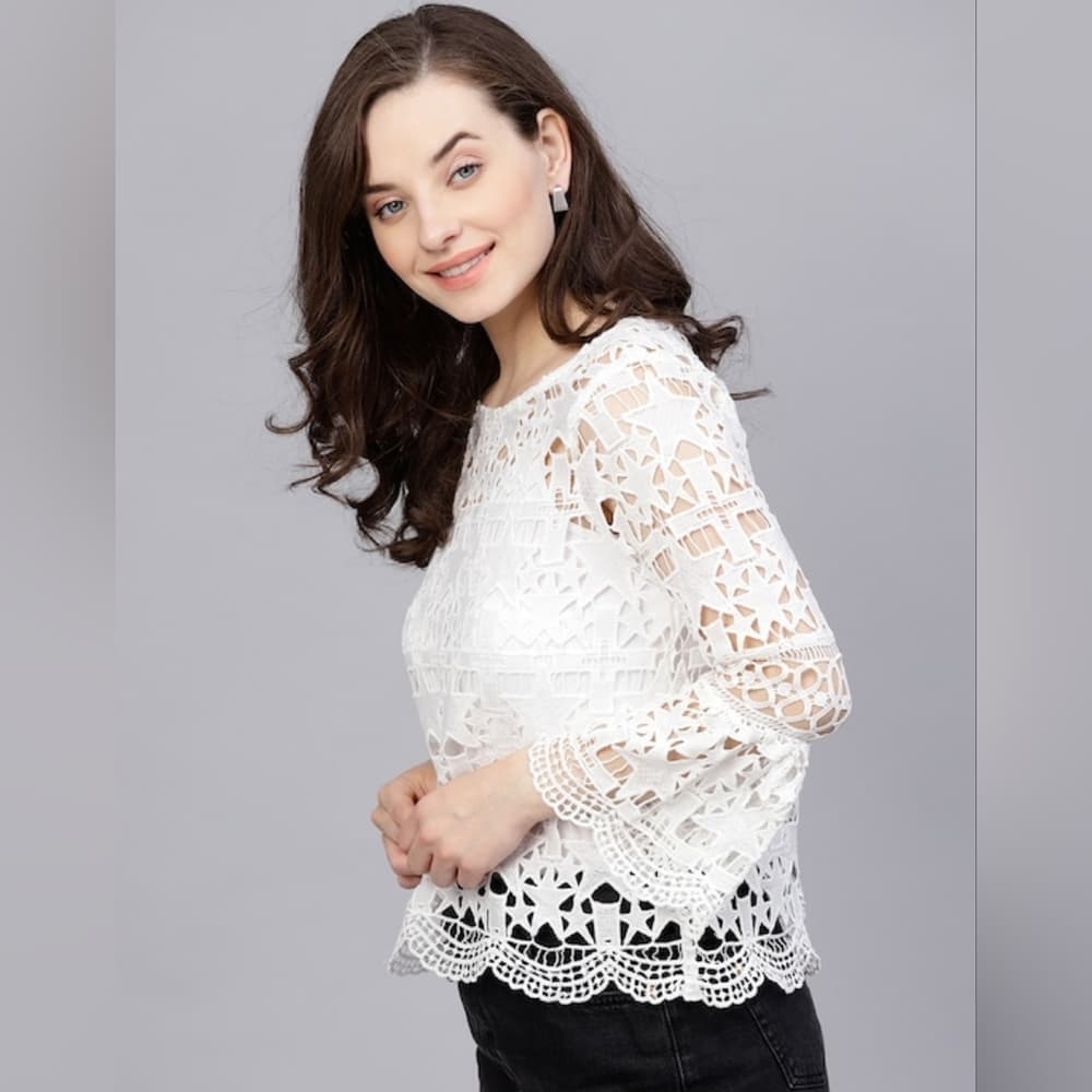 White Beauty Top - Thumbnail 2