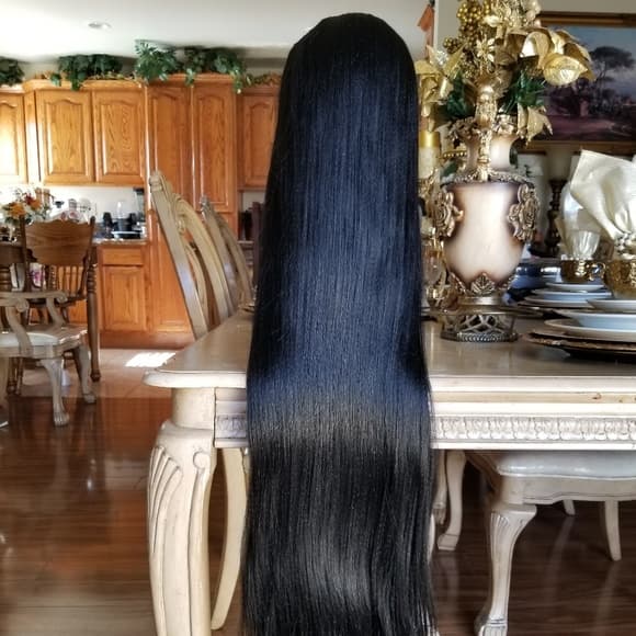 Super Long Yaki Straight Lace Front Wig - Thumbnail 9