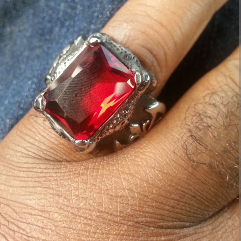Retro Ruby Ring for Men