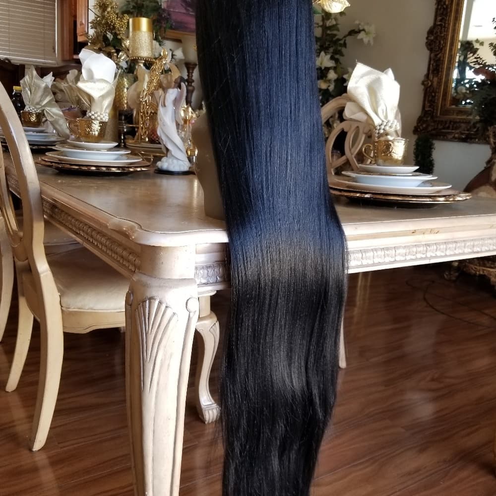 Super Long Yaki Straight Lace Front Wig - Thumbnail 4