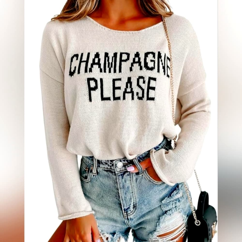 Champagne Please sweater - Thumbnail 3