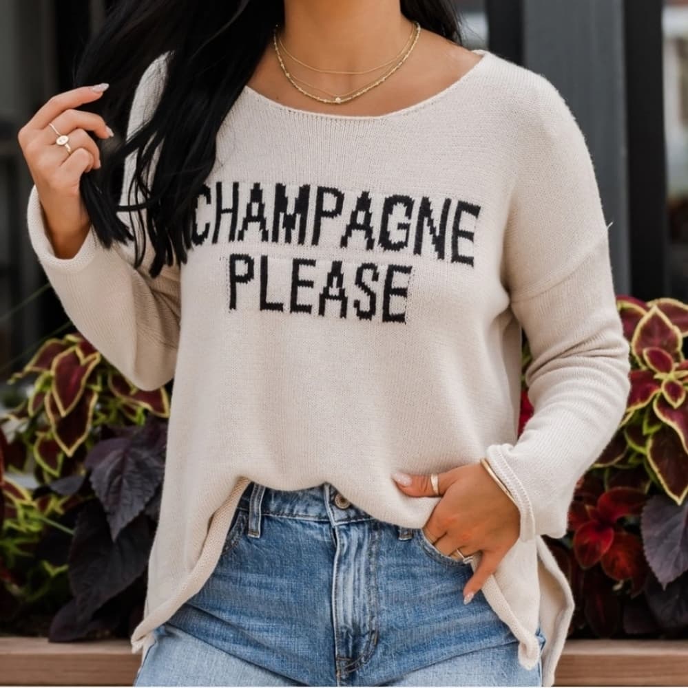 Champagne Please sweater