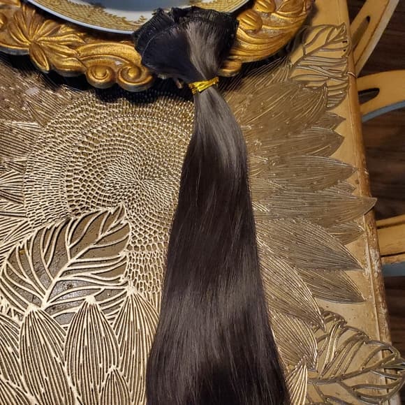 Dark Brown Full Head Clip In Extension - Thumbnail 10
