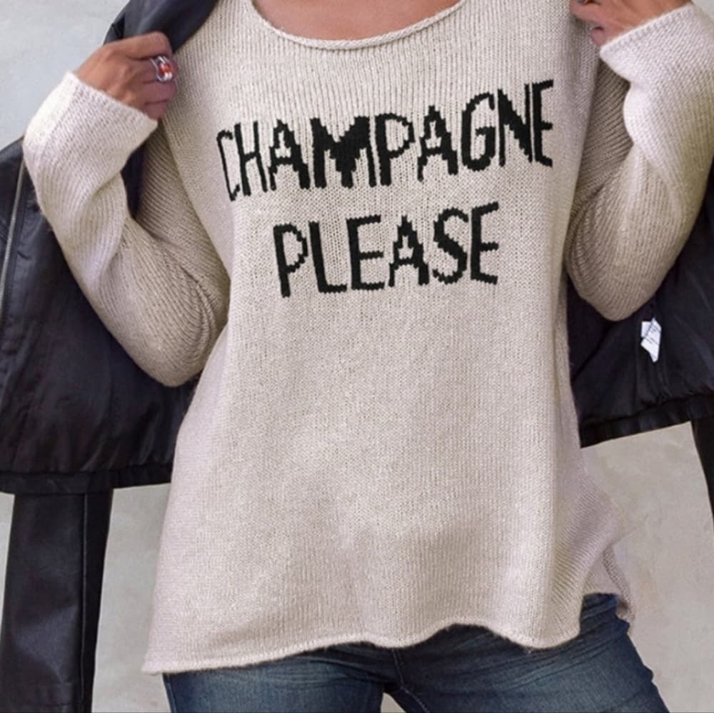 Champagne Please sweater - Thumbnail 2