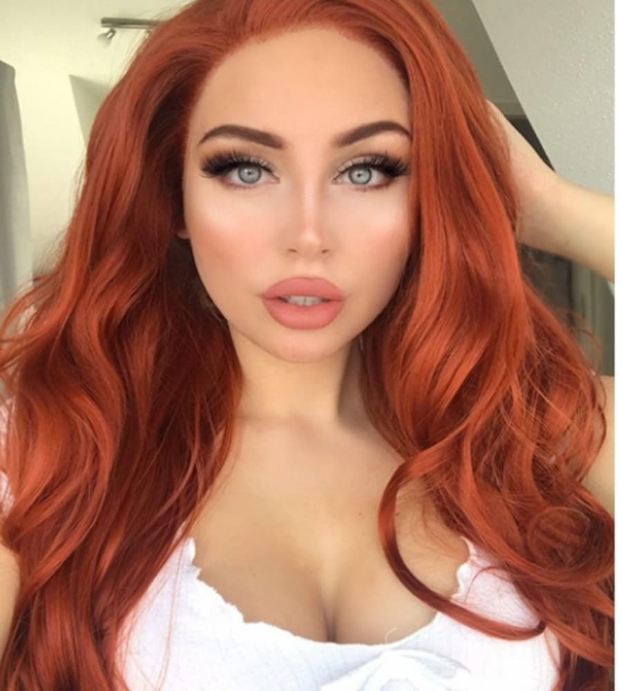 Copper Beauty Lace Front Wig - Thumbnail 10