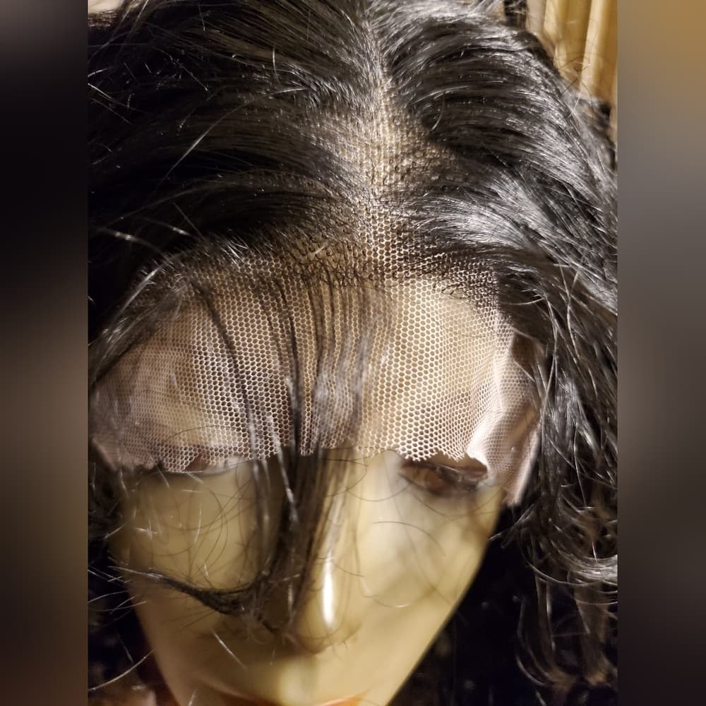 Black Curly Lace Front Wig - Thumbnail 3