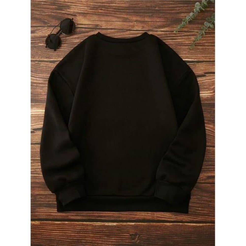 Slogan Graphic Drop Shoulder Sweatshirt - Thumbnail 4