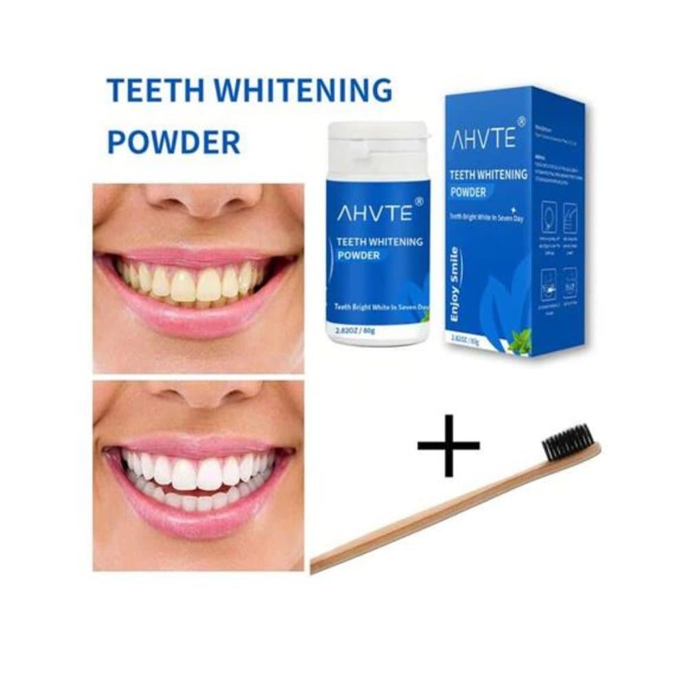 80g Whitening Teeth Powder Remover Stains from Coffee and Smoking - Thumbnail 3