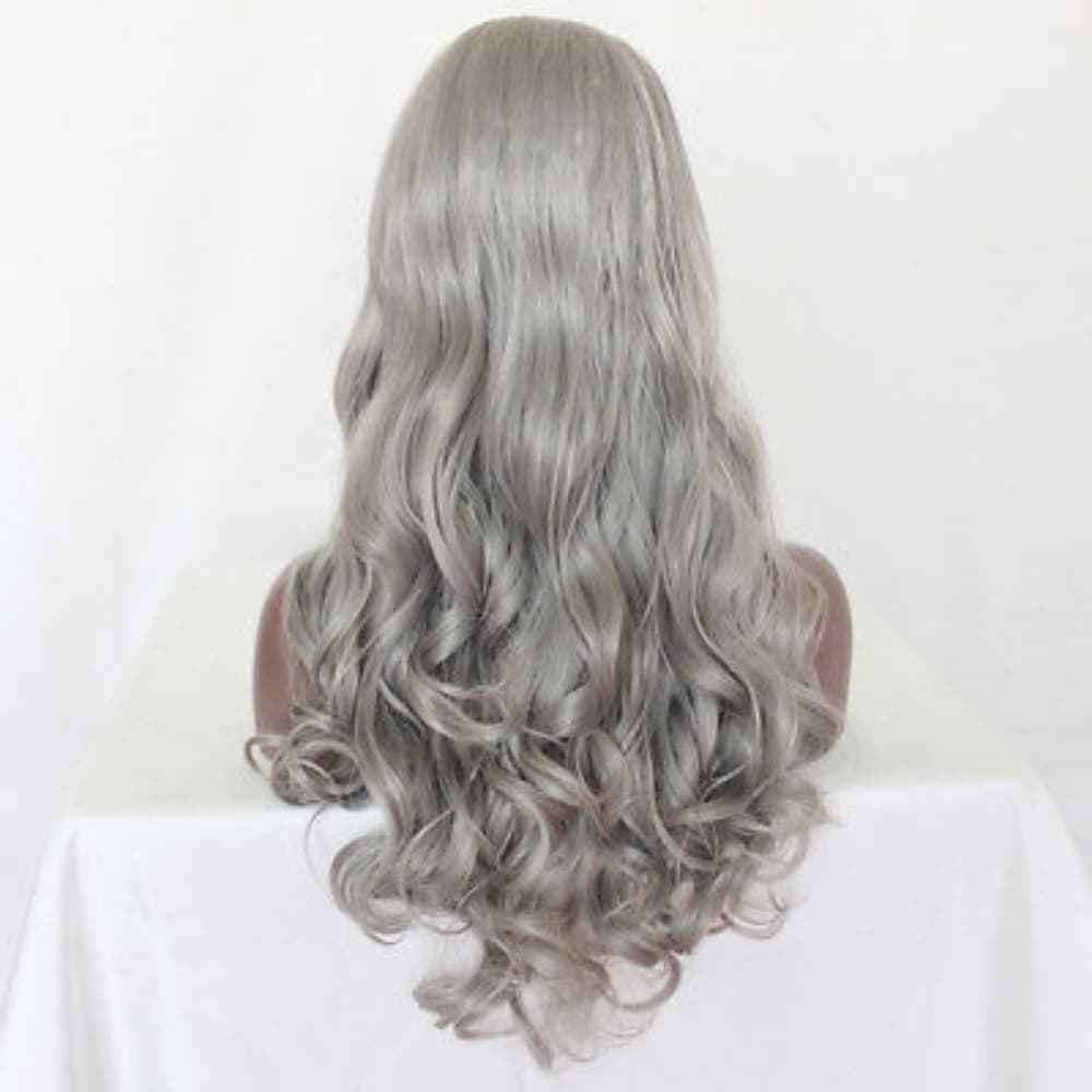 Gray Wavy Beauty Lace Front Wig - Thumbnail 2