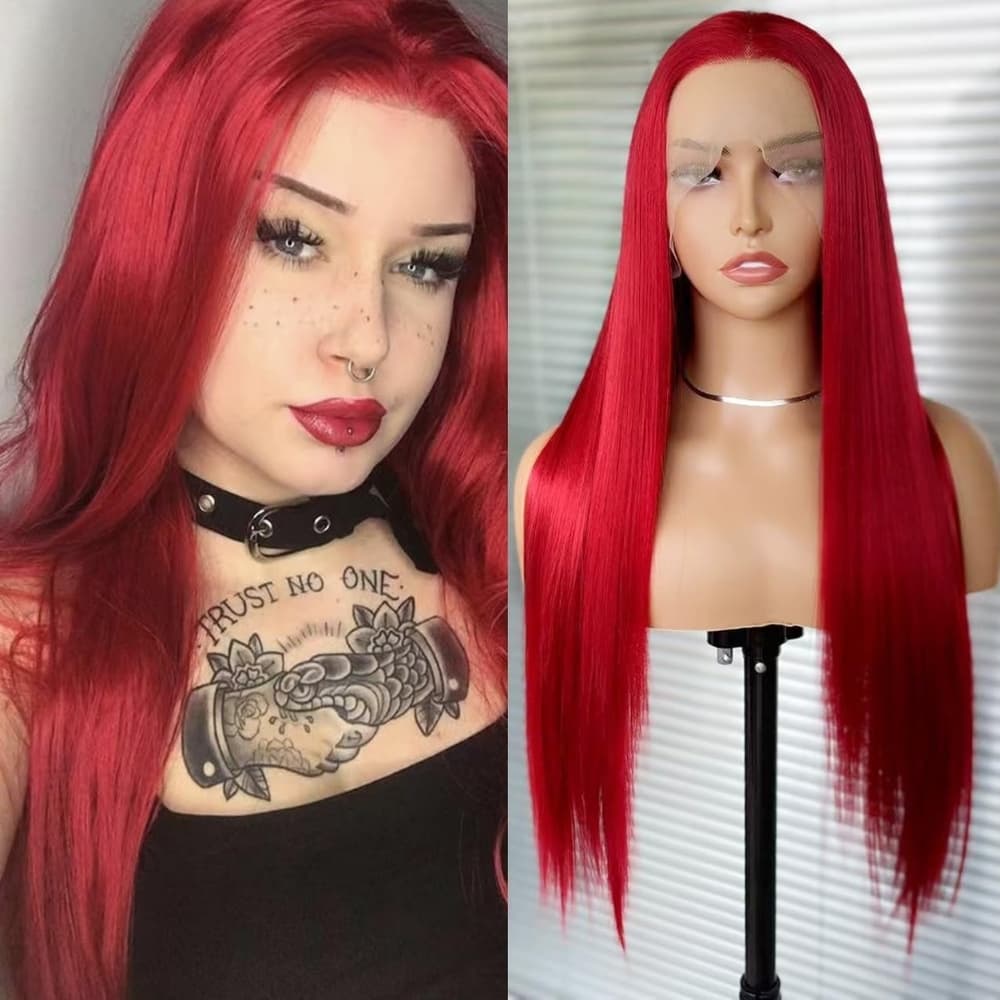 Red Beauty Lace Front Wig - Thumbnail 6