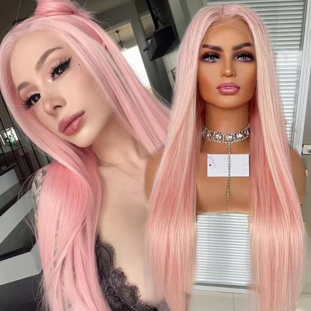 Pink Beauty Lace Front Wig - Thumbnail 3