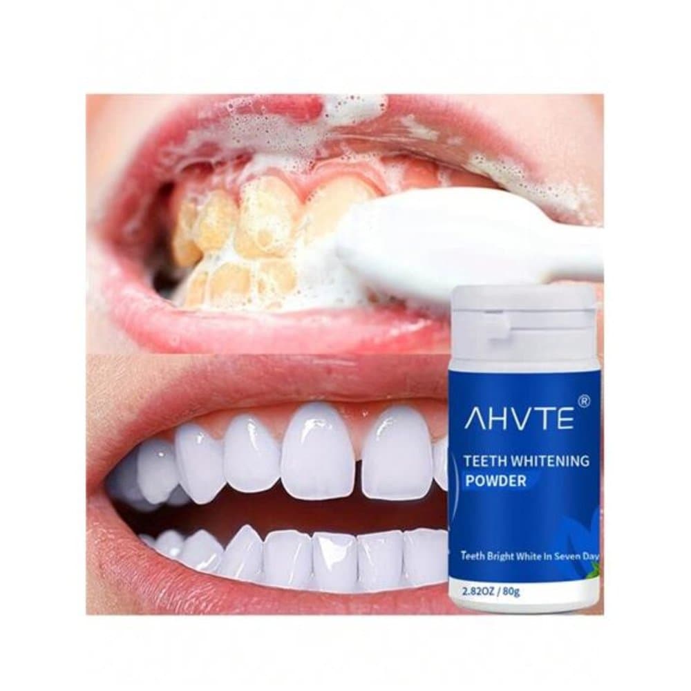 80g Whitening Teeth Powder Remover Stains from Coffee and Smoking - Thumbnail 7
