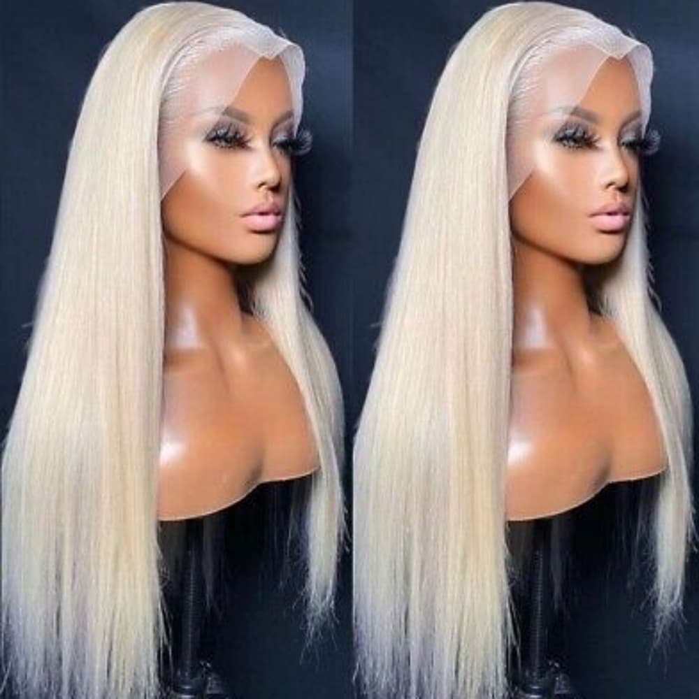 White Blonde Beautiful Lace Front Wig