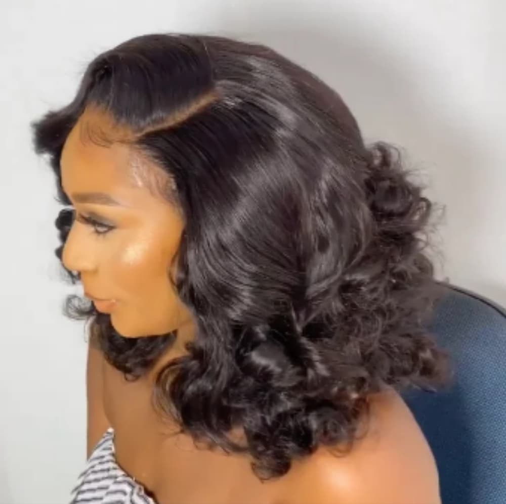 Raw Beauty Human Hair Lace Wig - Thumbnail 3