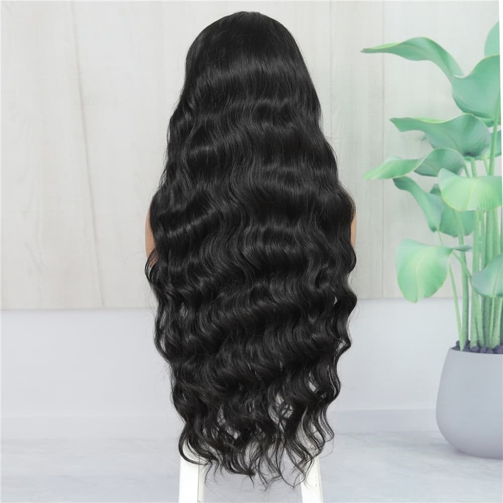 Black Beautiful Lace Front Wigq - Thumbnail 4