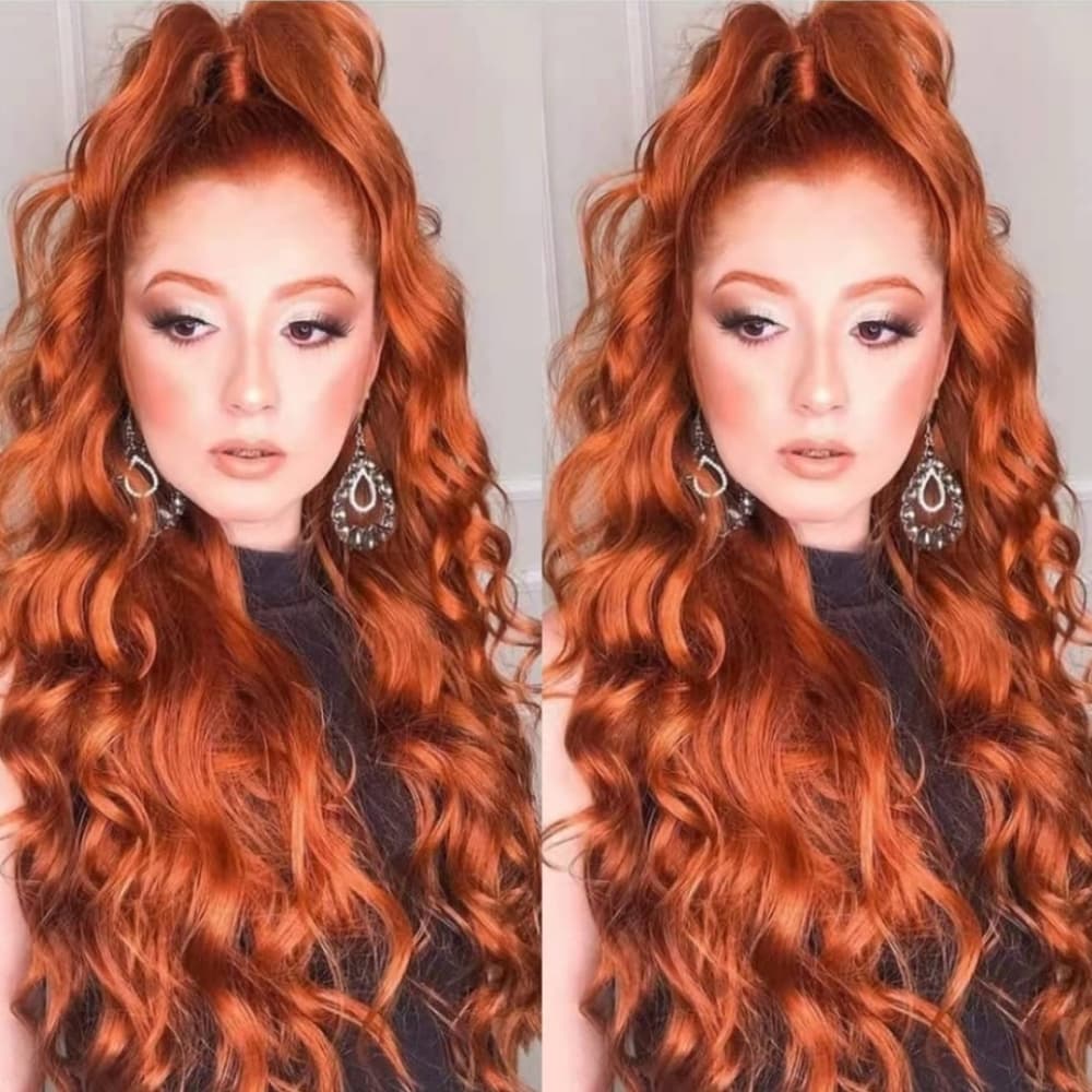 Ginger Copper Beauty Lace Front Wig - Thumbnail 4