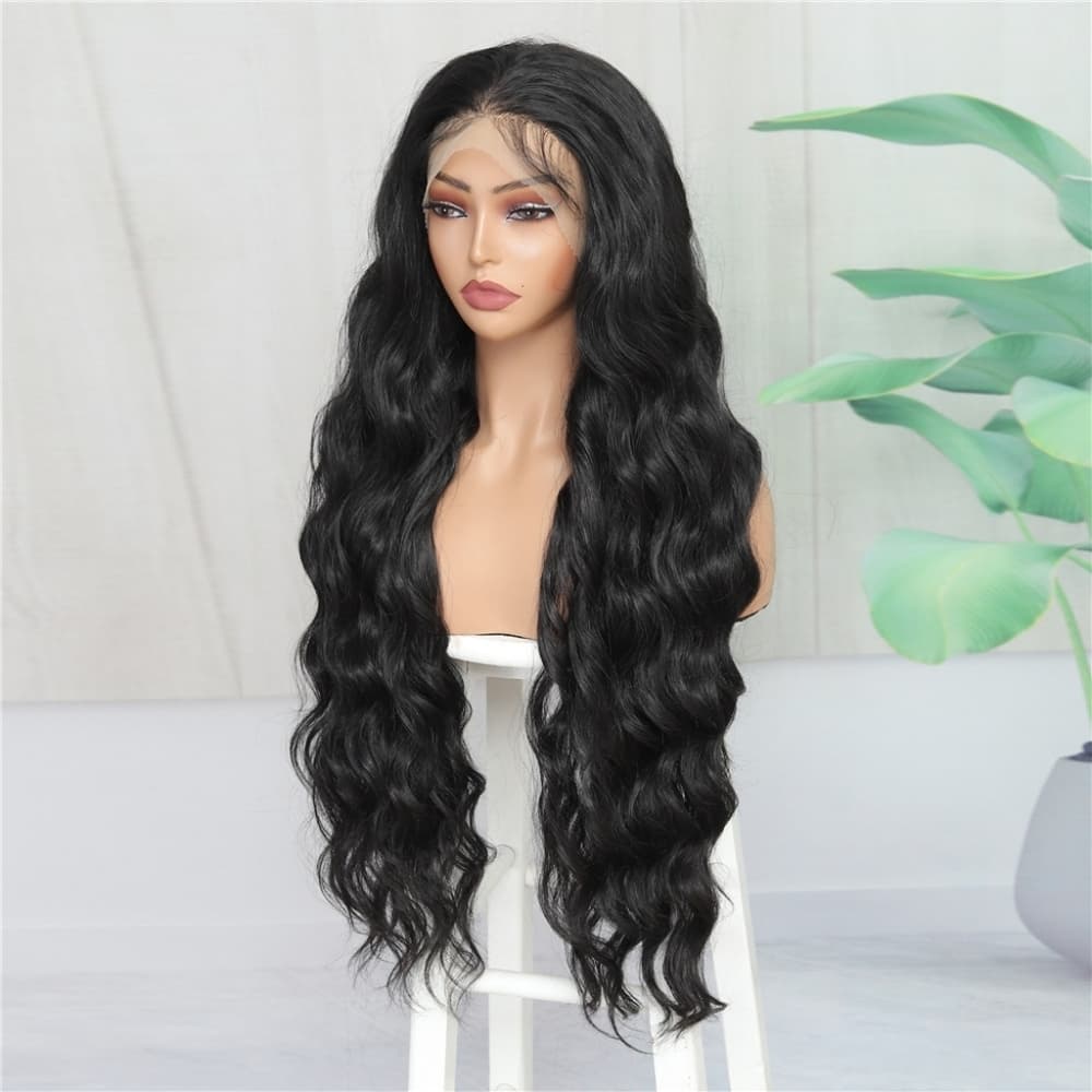 Black Beautiful Lace Front Wigq