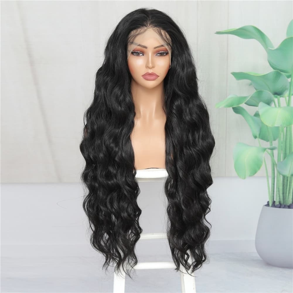 Black Beautiful Lace Front Wigq - Thumbnail 8